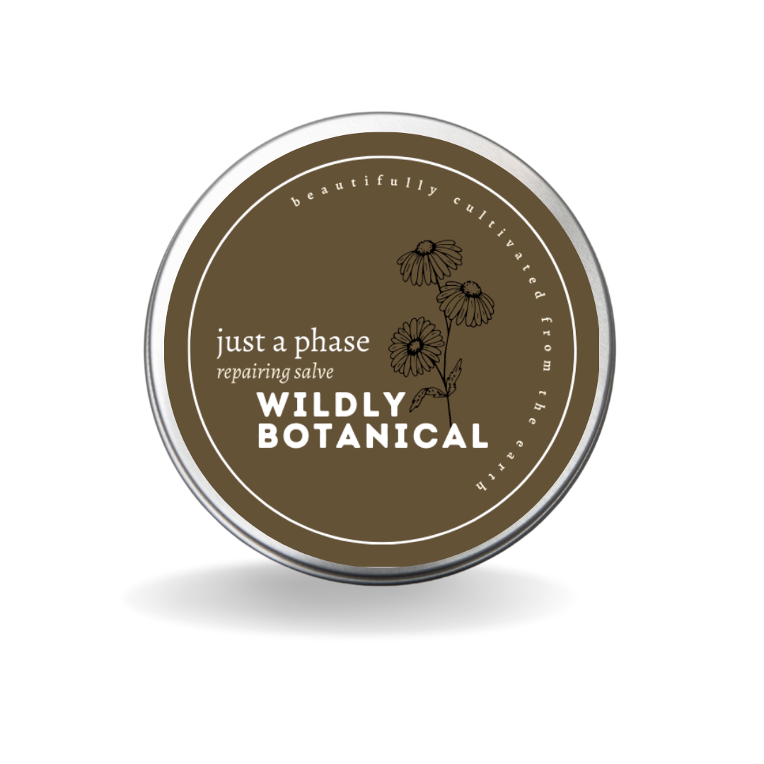 just a phase, healing, repairing, balm, salve, first aid, organic, herbs, wildcrafted